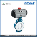 industrial double acting pneumatic control valve butterfly valve with limited switch for wholesales